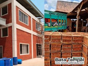 Pemasangan bata tempel terakota