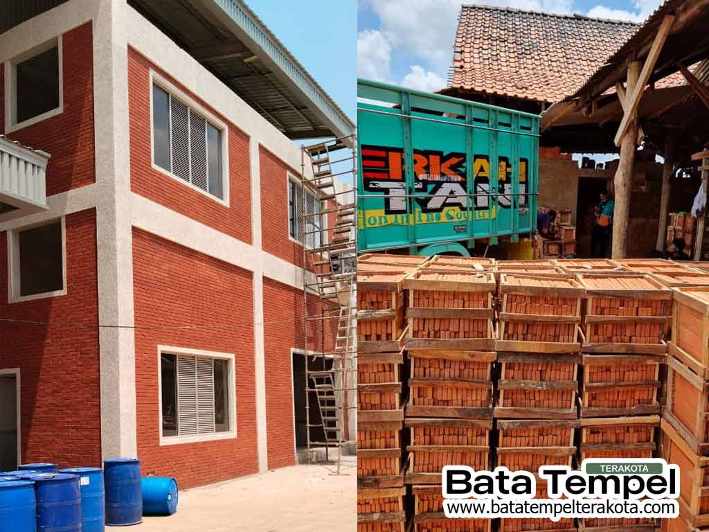 Pemasangan bata tempel terakota